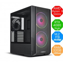 Gaming PC AMD Ryzen 9 5900X - RTX 4080 16GB - RAM 32GB DDR4 3200Mhz - M.2 1TB...