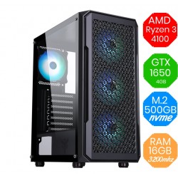 Gaming PC AMD Ryzen 3 4100 GTX 1650 RAM 16GB M.2 500gb Win11 RGB