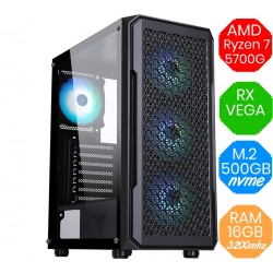 Gaming PC AMD RYZEN 7 5700G -RX VEGA - M.2 500gb - Ram 16GB - WIN 11 - Fortnite
