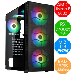 AMD Ryzen 5 5600 - RX 7700 XT 12GB - M.2 1tb - Ram 16GB - RGB