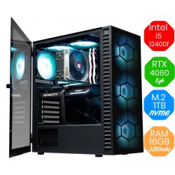 Gaming PC Intel 12400f - RTX 4060 8GB - M.2 1TB - Ram 16GB DDR4 - ARGB