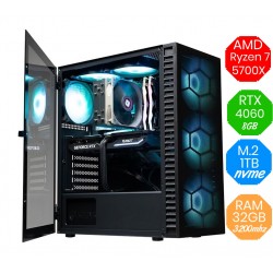 Gaming PC AMD Ryzen 7 5700X - RTX 4060 8GB - M.2 1TB - Ram 32GB - WIFI +...