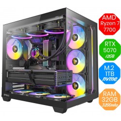 AMD Ryzen 7 7700 - RTX 5070 12GB - M.2 1tb - Ram 32GB DDR5 - Liquido - RGB