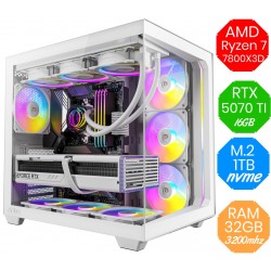 AMD Ryzen 7 7800X3D - RTX 5070 TI 16GB - M.2 2tb - Ram 32GB DDR5 - Liquido - RGB