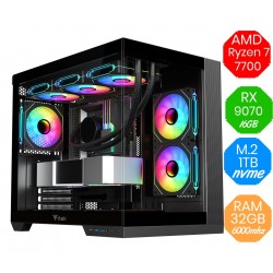 AMD Ryzen 7 7700 - RX 9070 16GB - M.2 1tb - Ram 32GB DDR5 - Liquido
